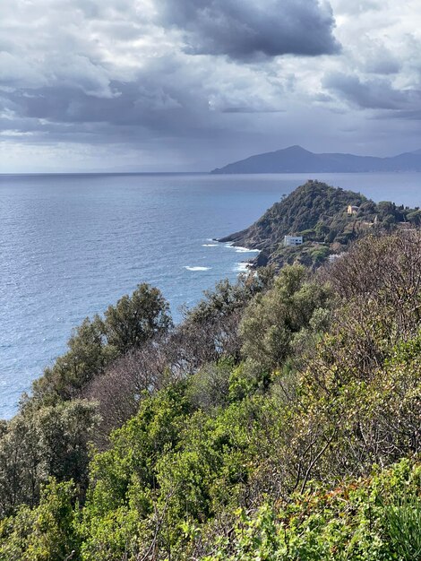 Vista panoramica del mare sul cielo