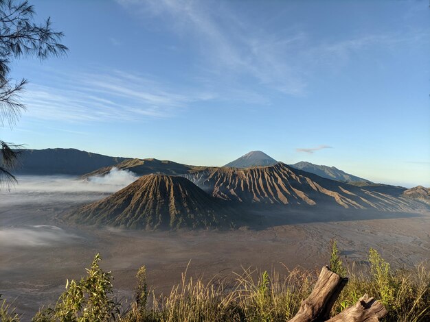 Vista panoramica del monte Bromo Tengger Semeru in Indonesia