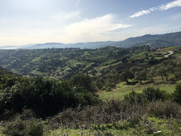 Vista panoramica del paesaggio contro il cielo