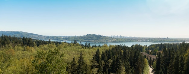 Vista panoramica del quartiere residenziale di North Vancouver