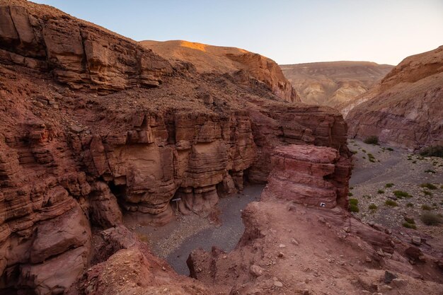 Vista panoramica del Red Canyon a Eilat Israele