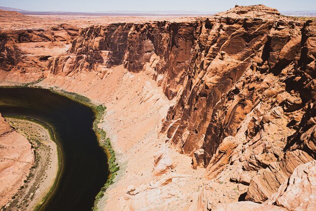 Vista panoramica del tramonto del grand canyon nel fiume colorado del canyon nel grand canyon