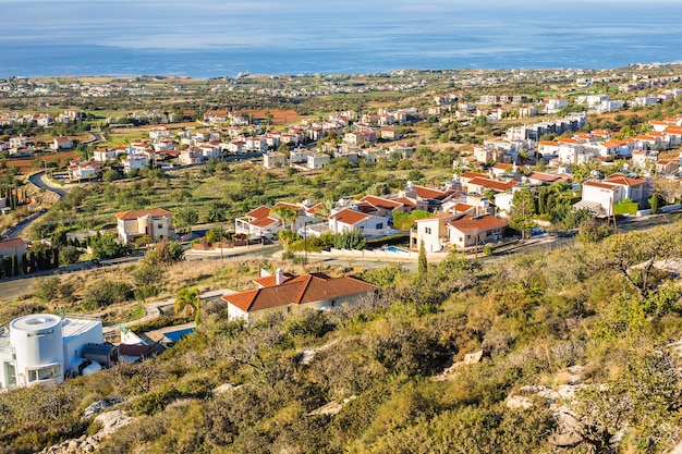 Vista panoramica del villaggio di Cipro.