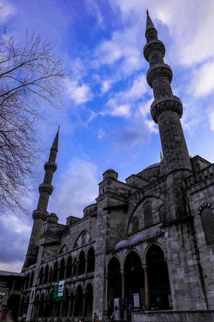 Vista panoramica della bellissima Moschea Blu di Istanbul