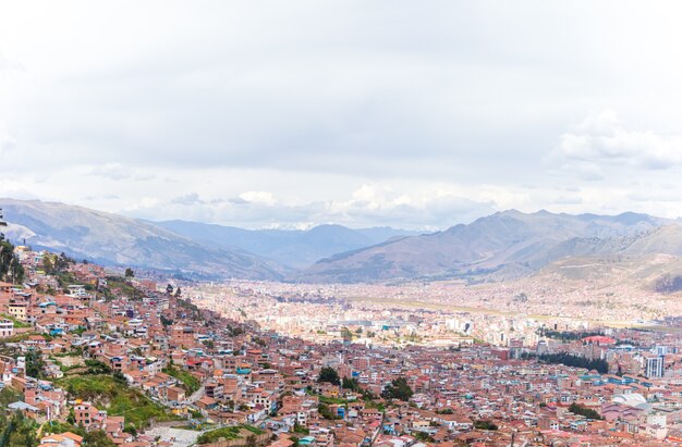 Vista panoramica della città di cuzco