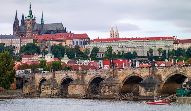 Vista panoramica della città di Praga. Ceco.