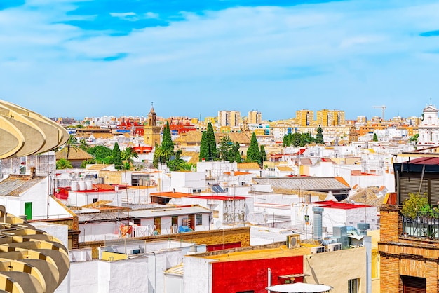 Vista panoramica della città di Siviglia dalla piattaforma di osservazione Metropol Parasol