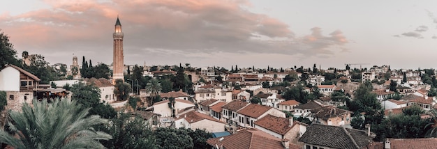 Vista panoramica della città vecchia di Antalya Kaleici Turchia
