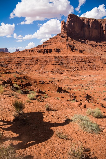 Vista panoramica della formazione rocciosa nel paesaggio desertico contro il cielo