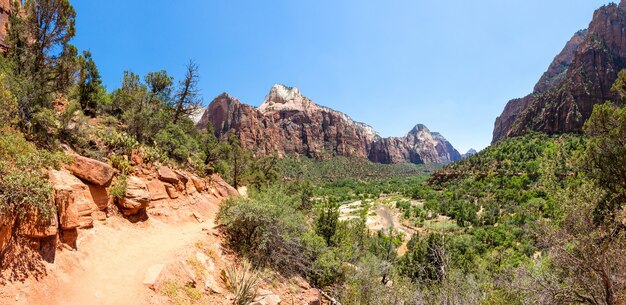 Vista panoramica della natura vergine del Parco Nazionale di Zion