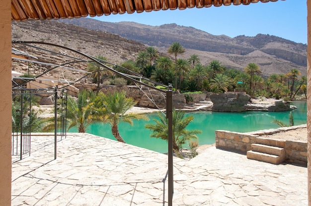 Vista panoramica della piscina contro il cielo
