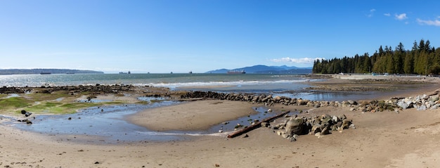 Vista panoramica della seconda spiaggia a Stanley Park