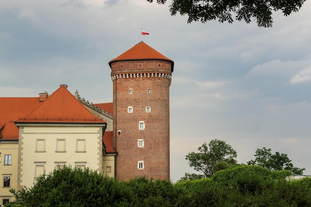 Vista panoramica della zona del Castello di Cracovia Polonia