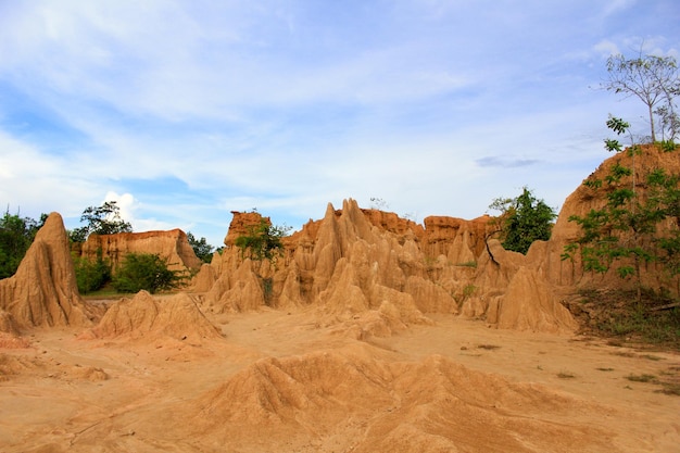 Vista panoramica delle formazioni rocciose contro il cielo