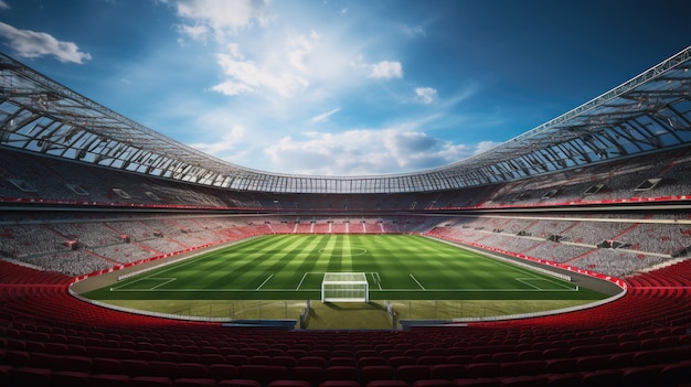 Vista panoramica dello stadio di calcio