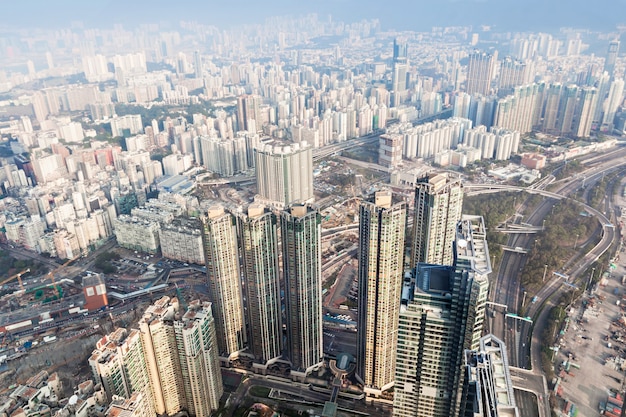 Vista panoramica di Hong Kong