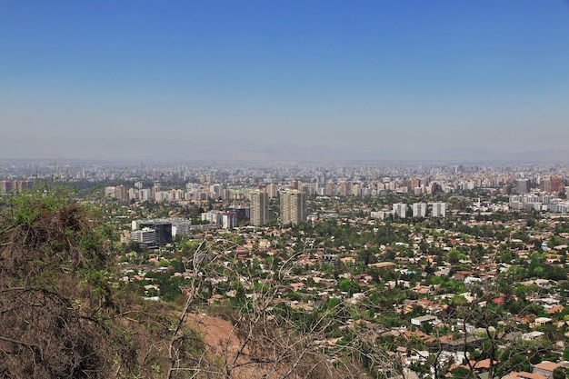 Vista panoramica di Santiago del Cile