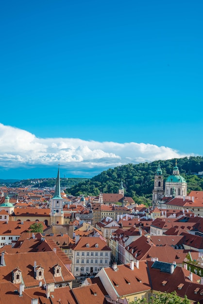 Vista panoramica panoramica dell&#39;orizzonte della città di Praga, Praga, Repubblica ceca