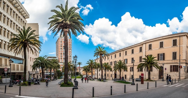 Vista panoramica su Piazza della città di Sassari