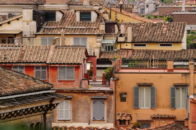 Vista panoramica sui tetti di Roma nella parte storica della città