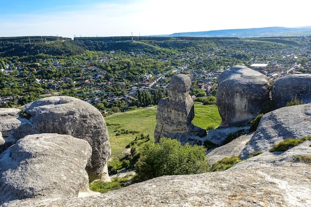 Vista pittoresca delle sfingi di Bakhchisarai Bakhchisarai Crimea Russia La penisola di Crimea