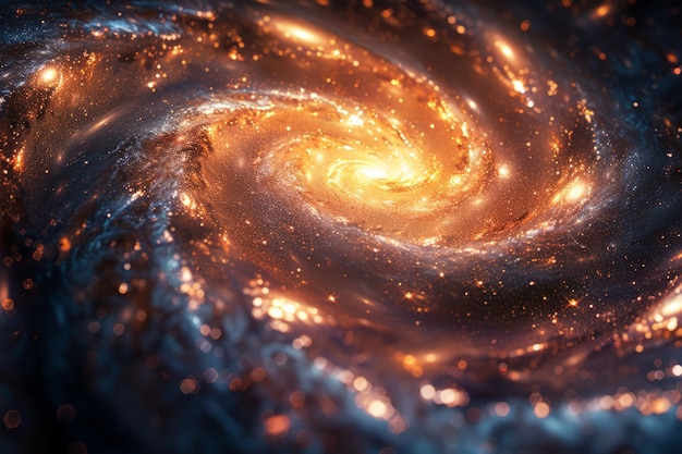 Vista ravvicinata di una galassia a spirale