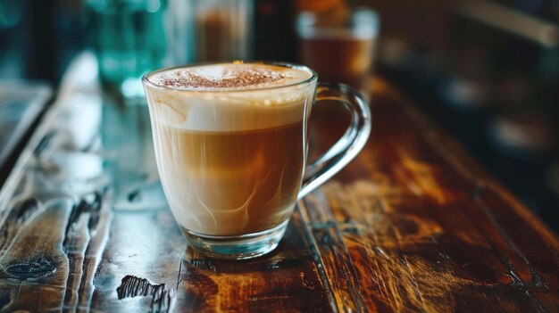 Vista ravvicinata di una tazza di caffè sul tavolo