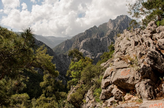 Vista stupefacente in cima alle montagne