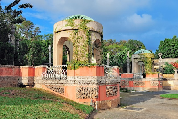 Vista sul giardino del museo di Miami Vizcaya