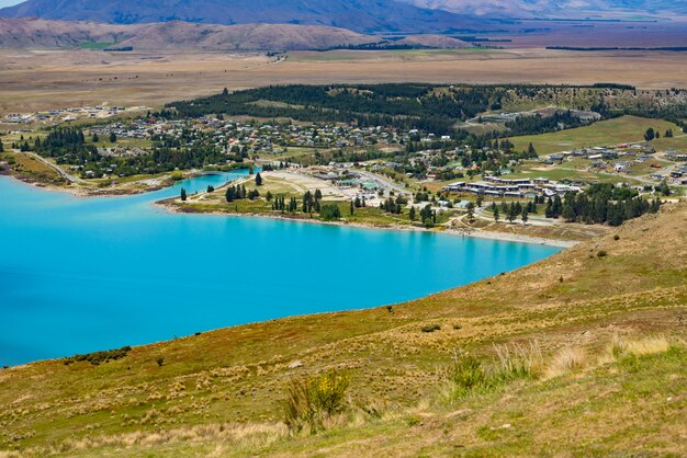 Vista sul lago Tekapo dal Monte Giovanni