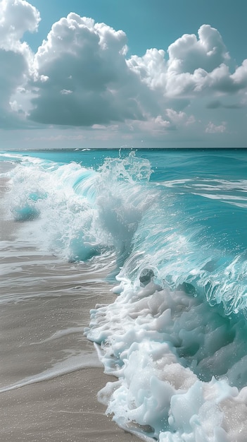 Vista sul mare con spiaggia di sabbia tra rocce e scogliere