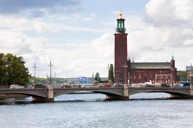 Vista sul municipio di Stoccolma Svezia