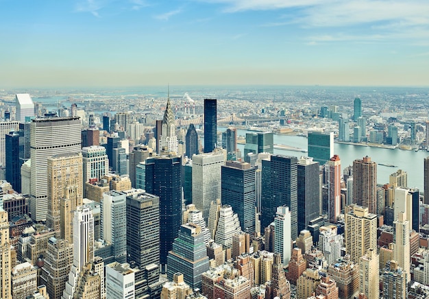 Vista sul paesaggio urbano di Manhattan