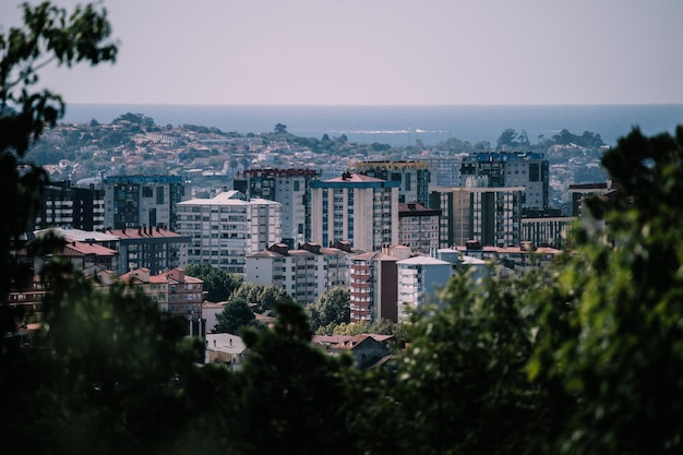 Vista sul paesaggio urbano di Vigo Galizia Spagna