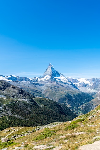 vista sul picco del Cervino a Zermatt, Svizzera.