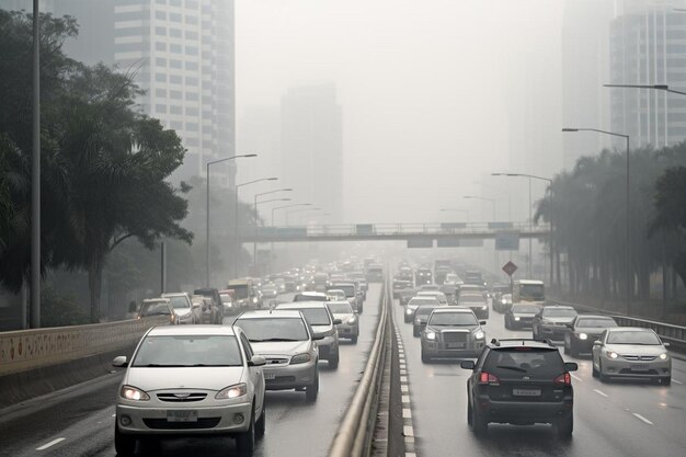 Vista sul traffico di Hong Kong