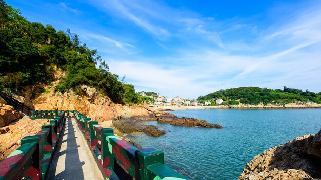 Vista sull&#39;isola Matsu di Taiwan.