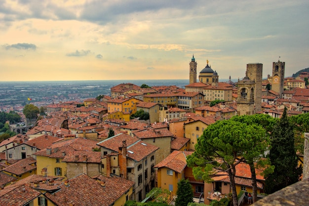 Vista sulla città alta di Bergamo