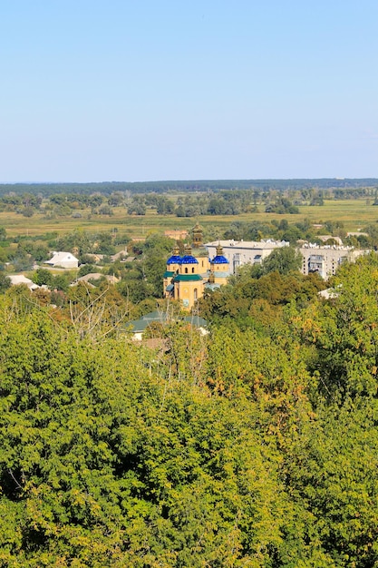 Vista sulla città Chyhyryn in Ucraina