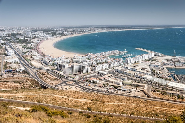 Vista sulla città di Agadir in estate Marocco