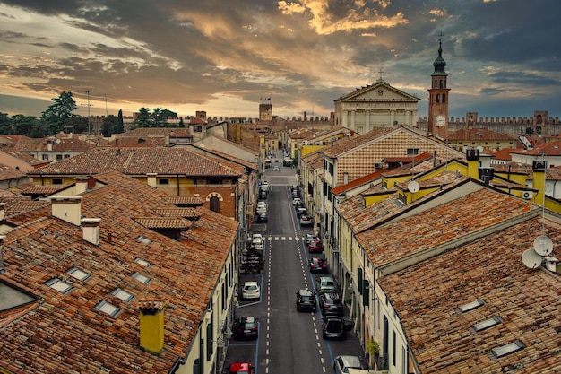 Vista sulla città italiana di Cittadella