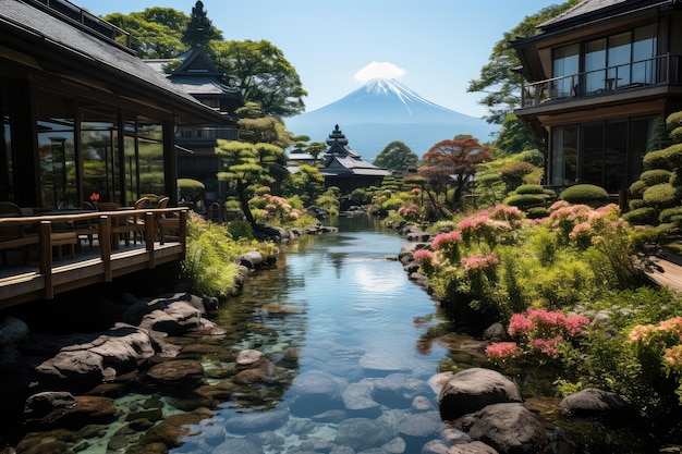 vista sulla montagna di Fuji vacanze giapponesi destinazione di viaggio fotografia professionale