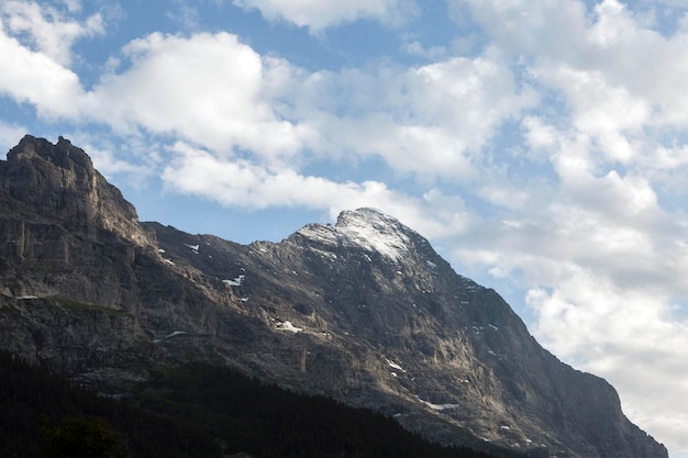 Vista sulla parete nord dell'Eiger a Grindelwald in Svizzera