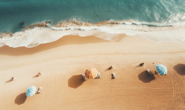 Vista sulla spiaggia sabbiosa