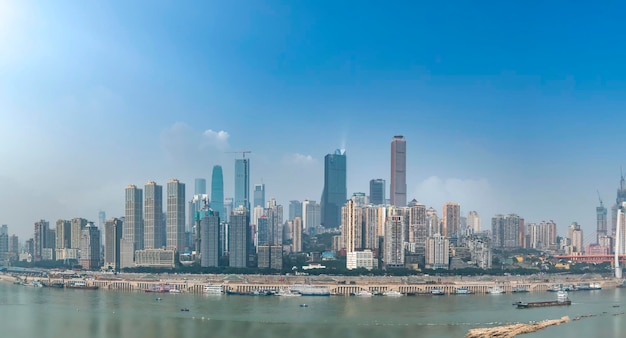 Vista sulla strada del paesaggio della città di Chongqing