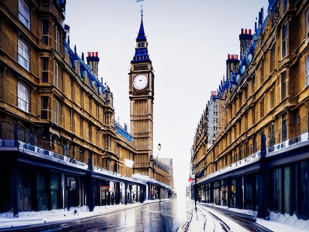 Vista sulla strada della città di Londra