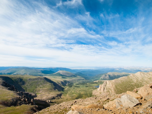 Vista sulle montagne dal Monte Evans.