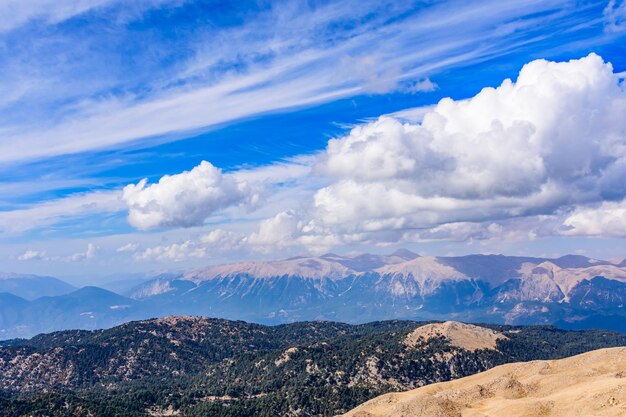 Vista sulle montagne del Tauro dalla cima del monte Tahtali