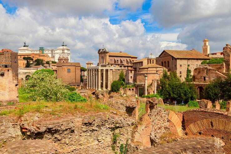 Vista sulle rovine del Palatino