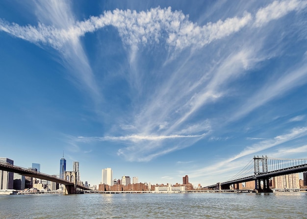 Vista sullo skyline di Manhattan da Brooklyn